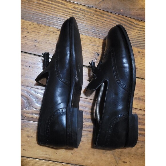 GRENSON Black Leather Tassel Loafers Shoes Men 9 Made In England main image 7